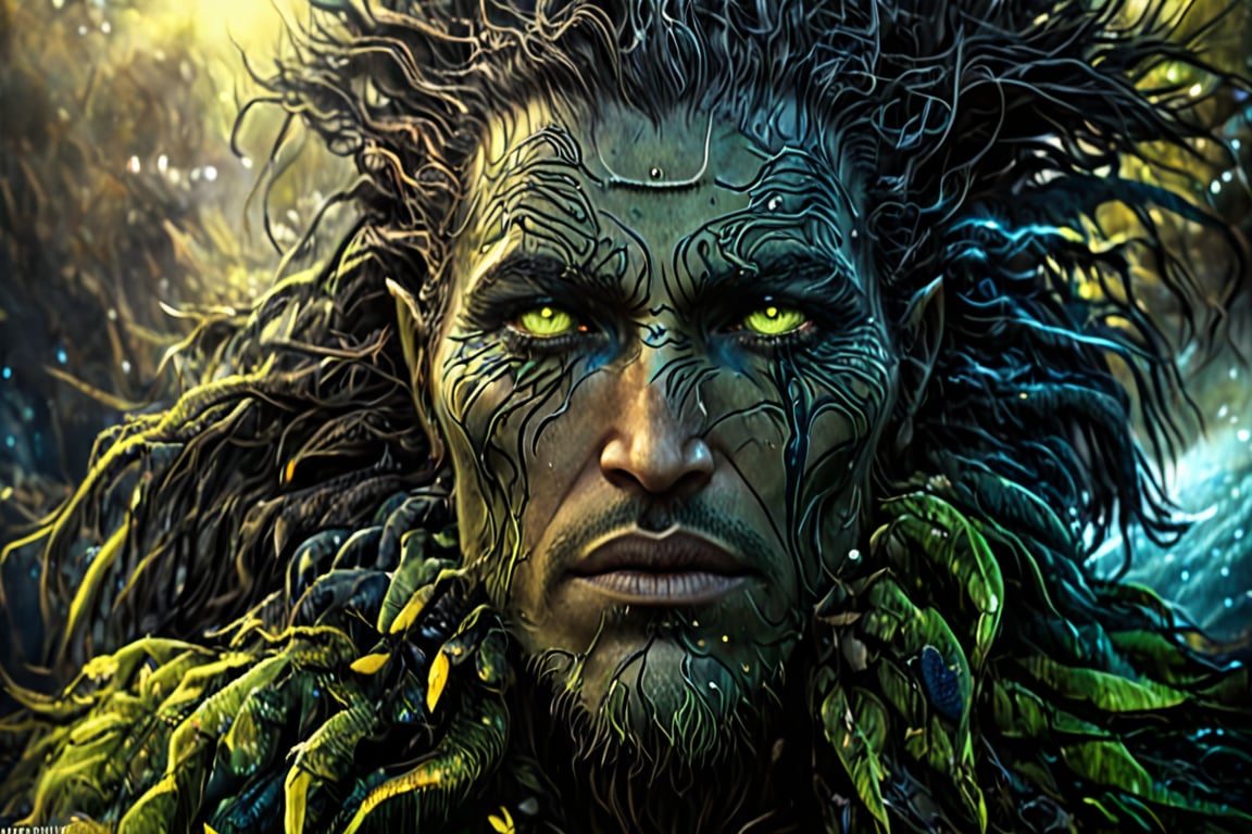 Lo'ak as a reef Na'vi, male, realistic Lo'ak, in the water, wet hair, hissing, turquoise_skin, yellow_eyes, Metkayina, beautiful na'vi, looking-at-viewer, facing_viewer, Ronal, Tsireya, Aonung, skin details, skin pores, realistic_eyes, hyper_realistic, extreme details, HDR, 4k quality, perfect quality, HD quality, movie scene,Read description,ADD MORE DETAIL