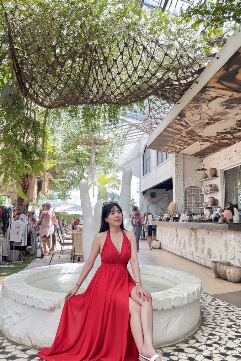 (Masterpiece, High Quality, 8K Resolution)
Thai woman's face painting, front view (sweet and gentle), wearing a flowing red silk dress, beautiful scenery, the old city scene is dilapidated, simple lines, romantic tones in a fantasy style (watercolor style, mixed with painting) (Surrealism)