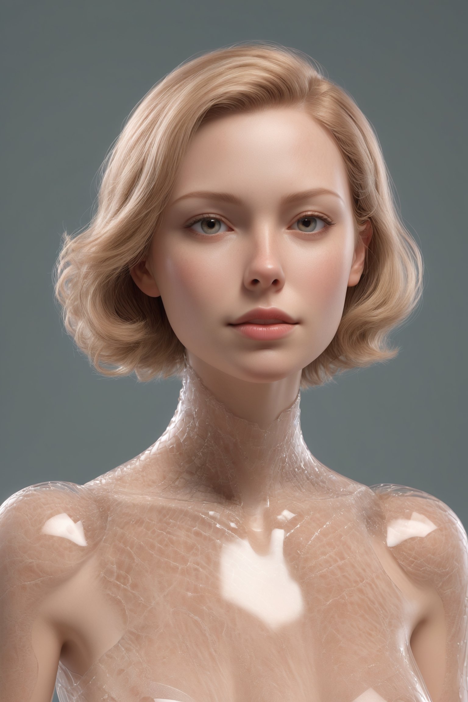 Masterpiece, {{{full_body}}}, {{{full_figure}}}, Oil painting of an anatomically correct 18yr old female mannequin android, created purely for sexual pleasure with working fake {{{naked}}} rubber breasts and pussy. Pale white skin with a rubbery plastic look, glistening, pearlescent skin. beautiful face, made to look almost human, but has an eerie quality, vacant eyes, luscious pouting lips, dreamlike, hyperrealistic, instanely detailled soft color, dreamlike, surrealism, plain graduated pale background, intricate details, 3D rendering, octane rendering. Art in pop surrealism lowbrow creepy cute style. Inspired by Ray Caesar. Vintage art, ((art deco background)), opaque colors, light grain, indirect lighting, aesthetic portrait, glass biomechanical, Clear Glass Skin, Glass Elements, aw0k, seethrough, skin, (Transperent Parts)