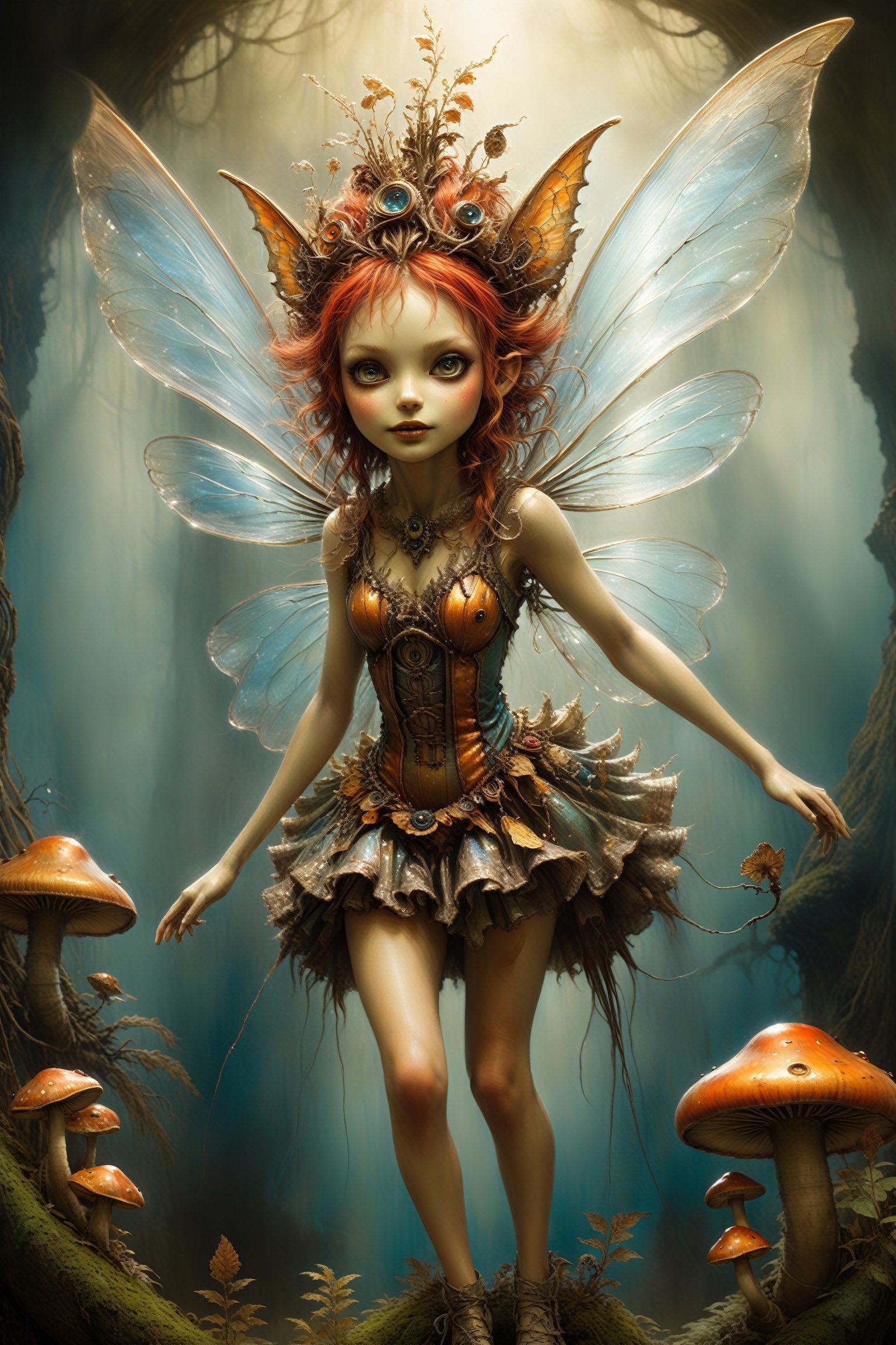 art by Mandy Disher, digital art 8k, Jean-Baptiste Monge style, art by cameron gray, mail art, cuteness overload, Northern Renaissance, tempera on old worn canvas, fairytale, symbolism, dynamic poster, highly detailed, ((Fantasy art)) featuring a beautiful pixie girl creeps through a beautiful garden of giant flowers and mushrooms and plants, early morning mist and beautiful soft sunlight rays, soft floating elemets, glitter, holography, Wonder of Beauty, glitter, aesthetic portrait, shiny, seethru clothes, colorful, vibrant, in the style of esao andrews foggy night, autumnal, complex background, meticulously detailed tempera portrait, detailed landscape complementary colors, insanelly detailled, volumetrics clouds, stardust, 8k resolution, watercolor, razumov style. art by Razumov and Volegov, art by Carne Griffiths and Wadim Kashin rutkowski repin artstation hyperrealism painting, 4 k resolution blade runner, sharp focus, emitting diodes, smoke, artillery,sparks,racks,system unit,motherboard, by pascal blanche rutkowski repin artstation hyperrealism painting concept art of detailed character design matte painting, 4 k resolution ,