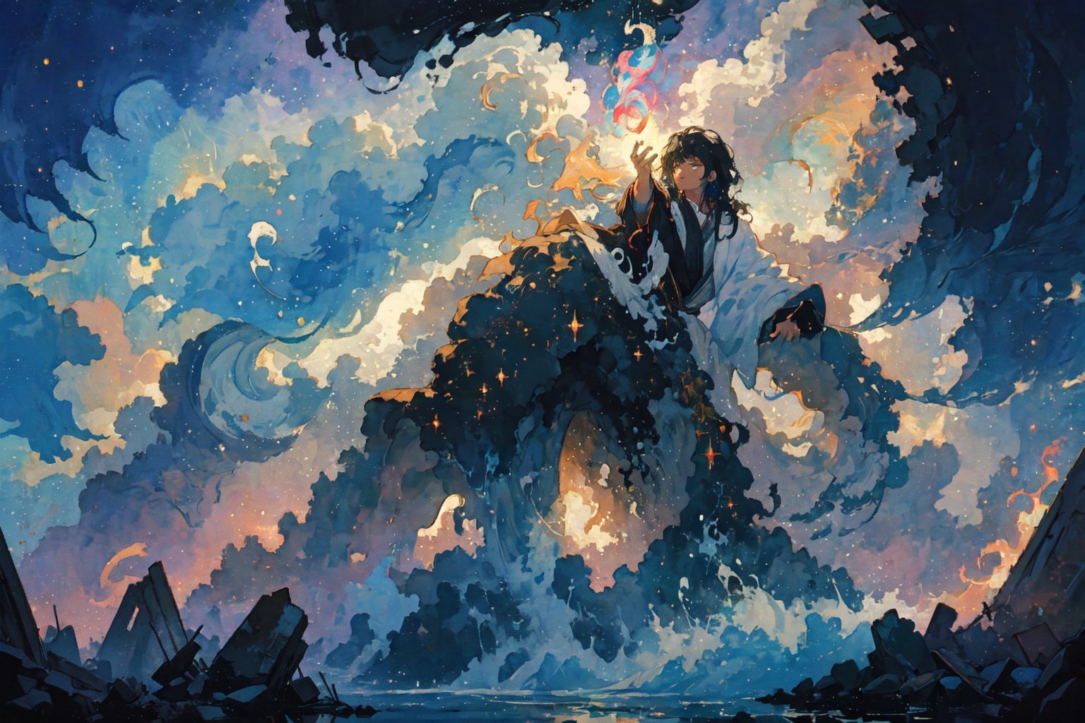 In a world of post-apocalyptic | image created by 靜川湊 | Tensor.Art