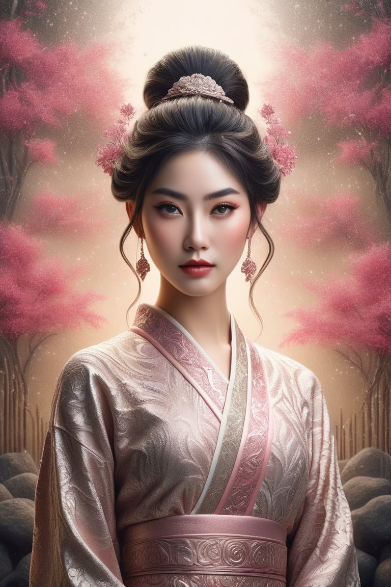 Luis Duarte Art - Misty Oriental Dreamscape, By Luis Duarte, Luis Duarte style, Face Potrait, Futayo, Ink v2, Gurokawa, Kintsugi, Ukiyo-E 3D Render, 3D, High definition, Photo detailed, specified, NijiExpress 3D v3, Oilpainting, Ink v3, Splash style, Abstract Art, Epic style, Illustrated v3, Deco Influence, AirBrush style, drawing, Metallic Effect, Geo2099 style, Mixpnk