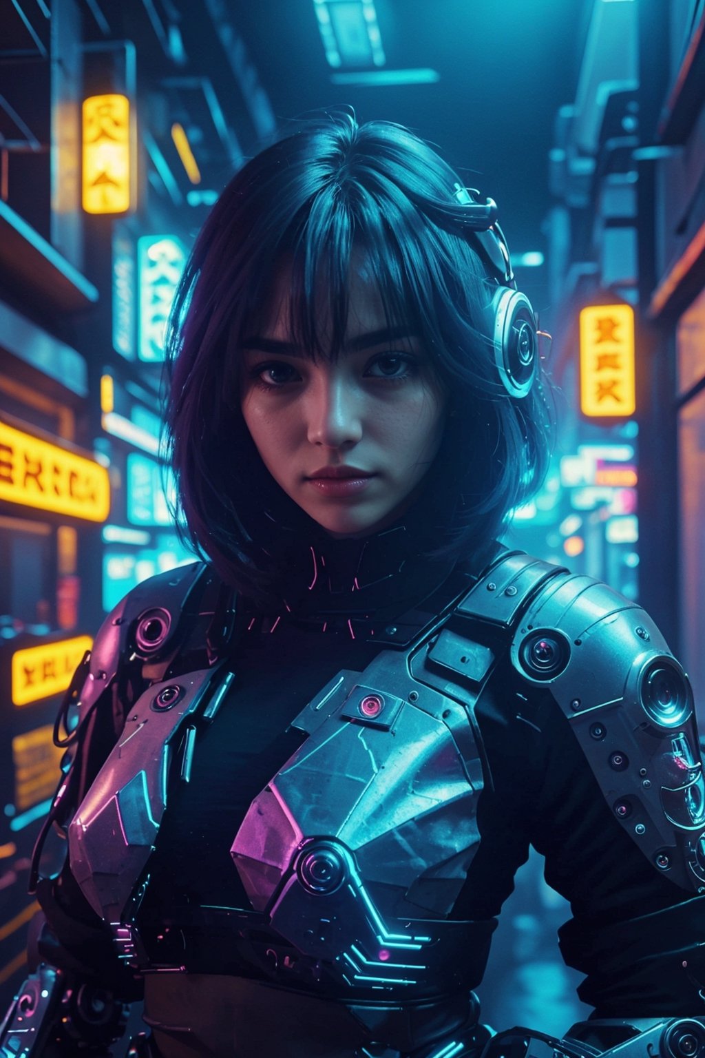 (Saree:1.1), (best quality, 4k, 8k, highres, masterpiece:1.2), ultra-detailed, physically-based rendering, professional, neon led light, vivid colors, bokeh, cyborg girl, made only glass, neon cables, gears, transparent body, mechanical details, glowing eyes, reflective surface, subtle reflections, ethereal, luminous, metallic highlights, sci-fi, futuristic, neon lights, blue and purple color palette, dynamic lighting,Mallugirl,Mecha body,,CyberpunkWorld,20 year old girl,bul4n,n4git4,tsumuri,kokoroaoshima,Fuj1