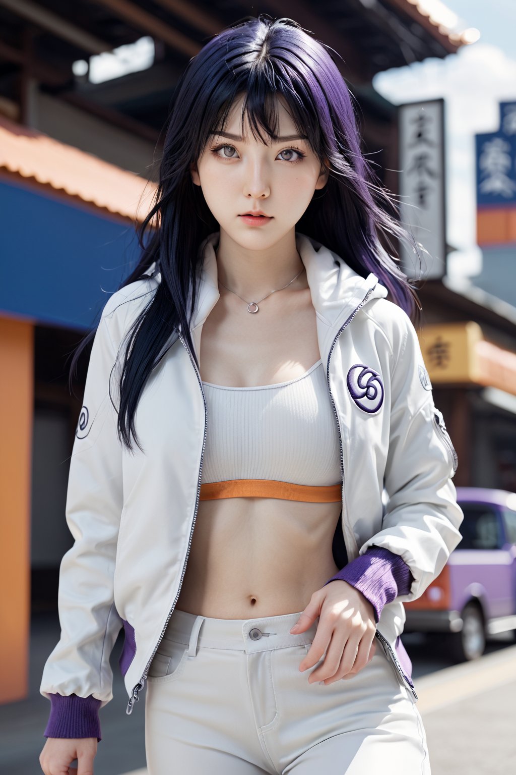 1girl, looking at viewer, smile, long hair, dark blue hair, white eyes, faint purple jacket with white, full body, pants, sandals, white eyes, konohagakure symbol, hyuuga hinata, bandana around neck, fanny pack on leg, big sixes,waist, hinata hyuga, naruto anime konoha scene, sexy, shy, skin, realistic, full body,
photon mapping
more details
16k, HDR, CG, 3D, maintain maximum image detail, photography, high resolution, Anti Aliasing, cinematic, particles, hyper realism, holographic, mecha, extremely detailed, crystallization, crystals, holographic, fragments, style, concept, RAW, Hinata Hyuga,3D,teengirlmix,more details XL,(((SEXY))),hinata,hinata_shippu,blunt bangs,hinata_boru,(((NSFW))),(((SEXY))),(((NUDE))),(((FULL NUDE BODY))),(((COMPLETELY NAKED)))