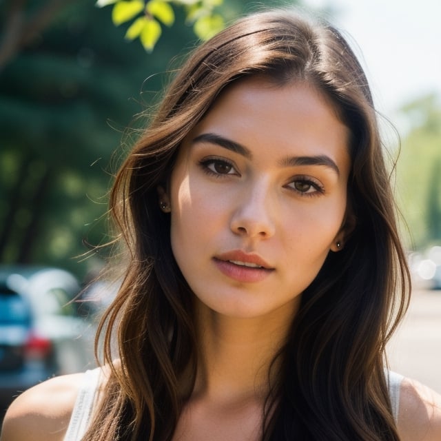 (Barbara Palvin:1.0, hailee steinfeld:0.5, jessica alba:0.7), solo photograph of a girl with light hazel eyes, perfect symmetry, full body, perfect teeth, perfect face, realistic, crystal clear, 8K UHD, highly detailed glossy eyes, (teen), Detailed and Intricate, textured skin, happy, 32C breast, athletic, fit, skinny, ultrarealistic, detailed face, bedroom eyes, high detailed skin, skin pores, hair_style , wavy_hair, long hair, natural hairline,Realism,Portrait