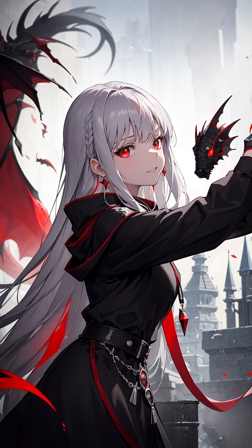 //Quality,
masterpiece, best quality, detailed, (depth of field:1.5), depth_of_field
,//Character,
1girl, pissed off facial, light smirk, solo, long hair, grey hair, shiny hair, pale white skin, pale skin, ((pale skin)), red eyes, ((Red Eye)), red eye colour, bangs, pony_tail, side_braid
,//Fashion,
red diamond earrings, black jacket, black_black_grey jacket, grey hoodie, robe, amazon clothes, holding Magical black_black_grey cube
,//Background,
pirate ship in the monster of sea
,//Others,
light particles, depth of field, fantasy purple forest, water, colorful, dripstone, Magical red_red_black snake, stalagmite, red_red_black magical dragon in the background, gigantic red_red_black magical snake in the background, red_red_black tiny snake pet,yandere,Void volumes