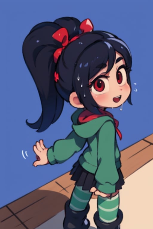 8k resolution, high resolution, masterpiece, intricate details, highly detailed, HD quality, solo, loli, short stature, little girls, only girls, dark background, rain, scarlet moon, crimson moon, moon, moon on the background, 

Vanellope von Schweetz.black hair.red eyes.green hoodie.black skirt.mini skirt.stockings.stockings with white and green stripes.funny expression.cheeky smile, standing with his back to the viewer, ass, big ass, ass set aside, perfect ass, focus on ass, perfect anus, perfect vagina, beautiful anus, beautiful vagina, smooth anus, smooth vagina, small breasts, flat breasts, 

focus on the whole body, the whole body in the frame, the body is completely in the frame, the body does not leave the frame, detailed hands, detailed fingers, perfect body, perfect anatomy, wet bodies, rich colors, vibrant colors, detailed eyes, super detailed, extremely beautiful graphics, super detailed skin, best quality, highest quality, high detail, masterpiece, detailed skin, perfect anatomy, perfect body, perfect hands, perfect fingers, complex details, reflective hair, textured hair, best quality,super detailed,complex details, high resolution,

,jcdDX_soul3142,JCM2,High detailed ,USA,Color magic,AmyRose,Mrploxykun,Sonic,perfecteyes,Artist,AGGA_ST011,AGGA_ST005,rizdraws,fairy_tail_style,Oerlord,illya,hornet,HarryDraws,jtveemo,ChronoTemp ,Captain kirb