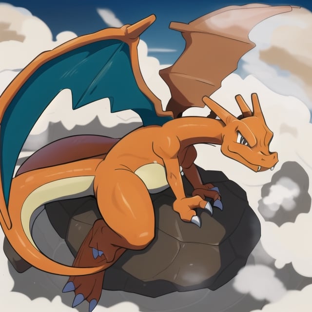 "Charizard_Pokemon", "Pokemon", "Misty", "Flying", "Red", "Girl", 
I want a Girl with Red Hair like in Basic Model, sitting on a Dragon and flying in the sky.