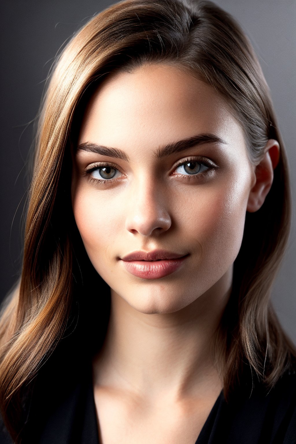 A young woman, dynamic photorealism 