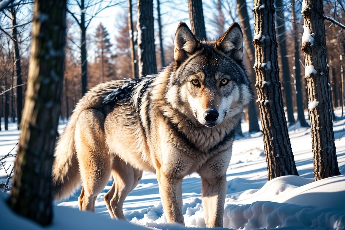 random picture of a wolf in nature winter


