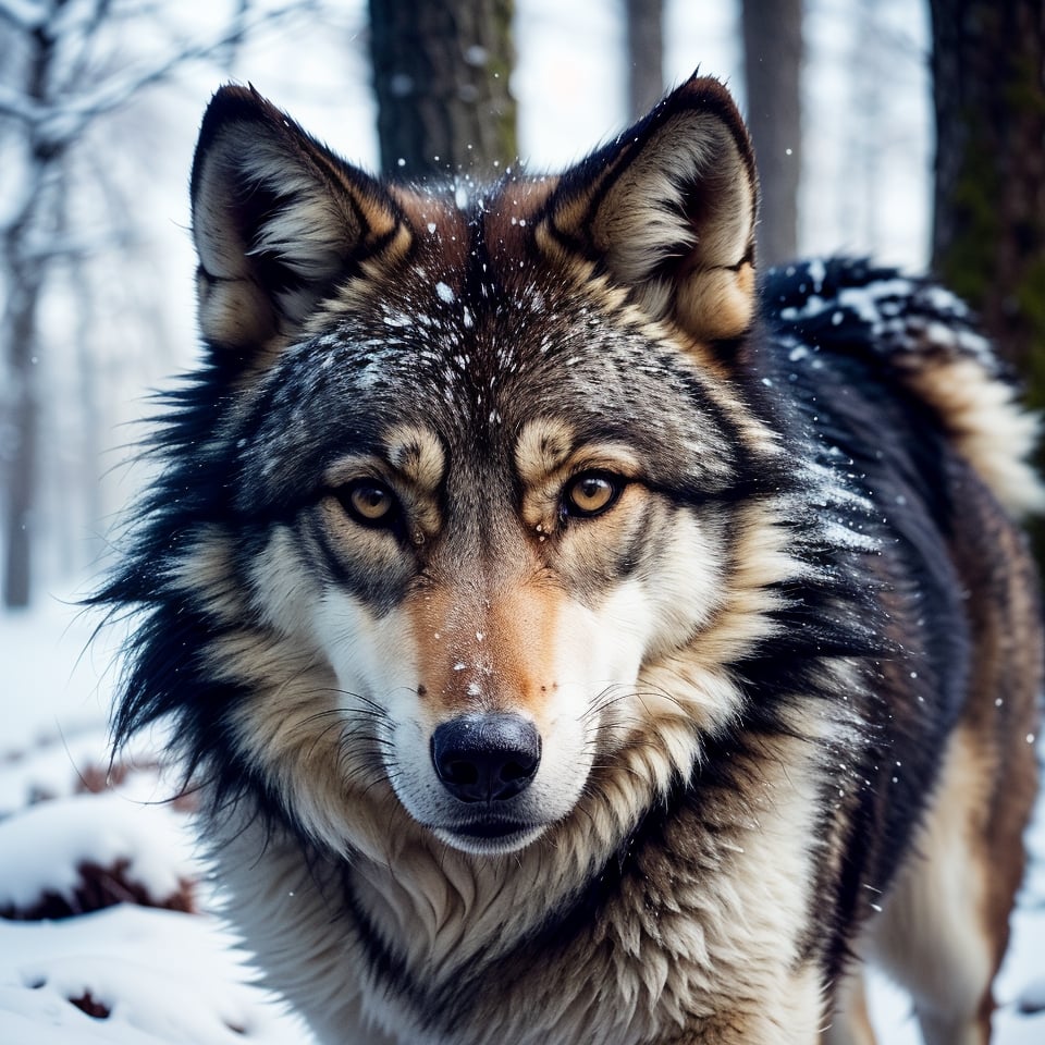 random picture of a wolf in nature winter


