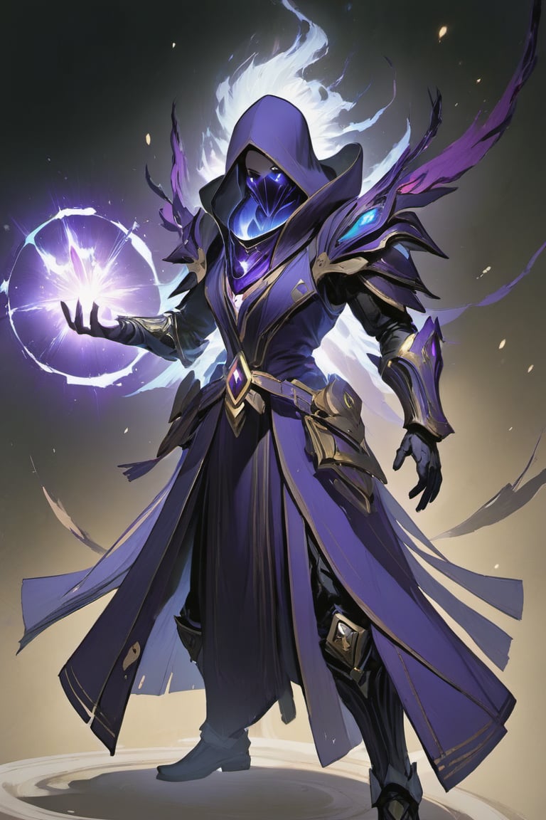 (masterpiece), best quality, warlock class \Destiny, wielding void elemental energy