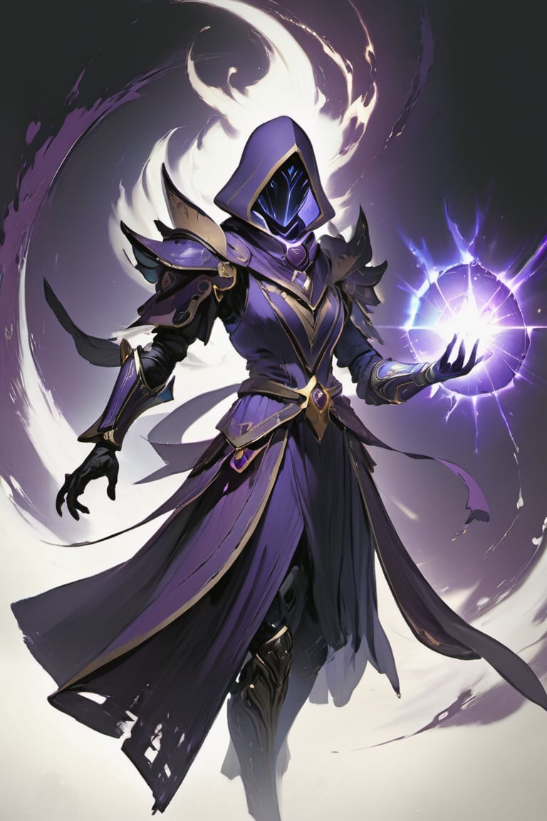 (masterpiece), best quality, warlock class \Destiny, wielding void elemental energy