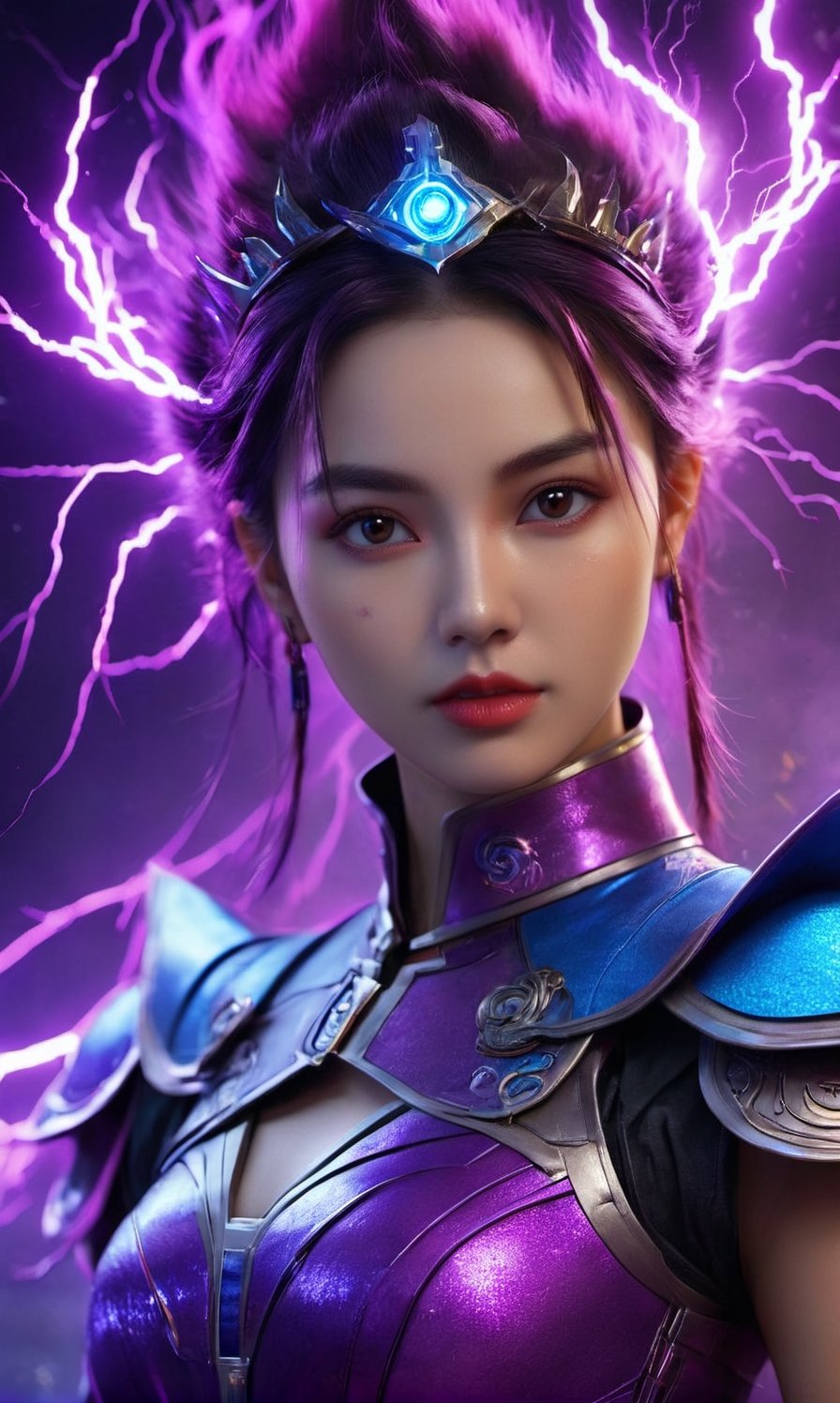 14 years old,1girl(best quality, UHD, ultra-detailed, masterpiece), (ultra-realistic, photorealistic), A breathtaking UHD portrait depicting the imposing Thunder God, his electrifying lightning strikes illuminating the sky in vibrant violet and cyan hues. Rendered with the precision of the Luminous Studio graphics engine and the brilliance of Octane render, the scene is enveloped in a cloudy haze, with fiery embers dancing around his thunderous crown.,Gigantic Breast,4ngel,Young beauty spirit ,Ava,xxmixgirl,aesthetic portrait,LegendDarkFantasy,glitter,xxmix_girl,p3rfect boobs,yeseo,sll,Disney pixar style,Dragon,cyborg style,cyberpunk style