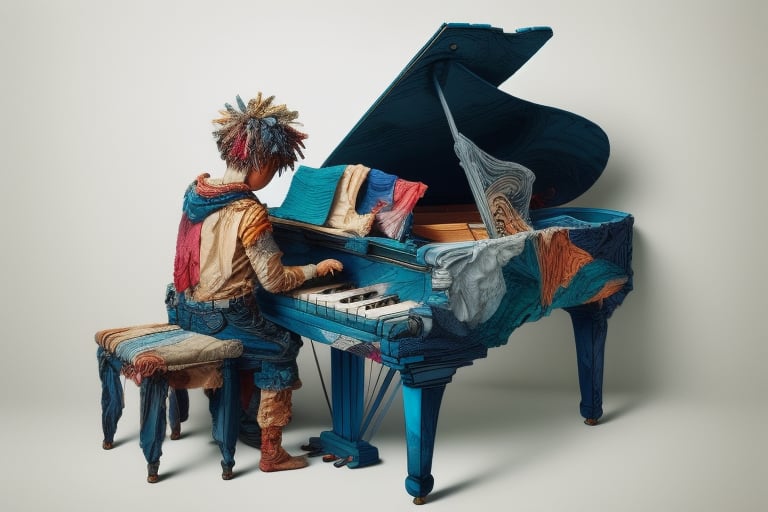 piano,fabric