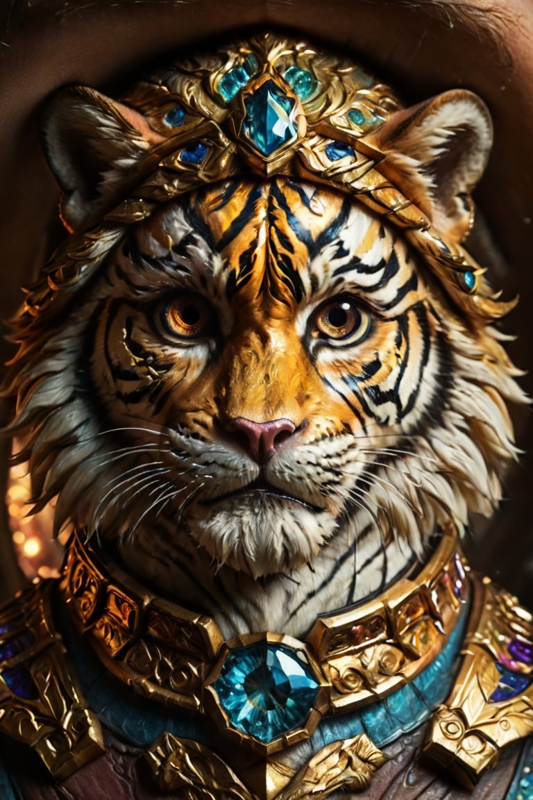 "tiger-like fenris crown prince handsome male humanoid character furry body sleek hero, victory dynamic pose shot, regal ornate enchanted bismuth armor”, photo award winner, detailed anime 3D painting, saturated jewel hues, epic rococo D&D fantasy castles sunrise godlike aura, art nouveau elaborate poster, chiaroscuro, 8K, UHD, perfecteyes, photo r3al, Masterpiece, more detail XL, DonMG414XL, Movie Still, 