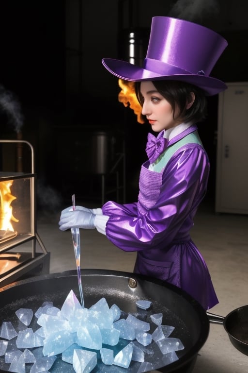 Willy Wonka cooking crystal methamphetamine with the kids that came to the factory