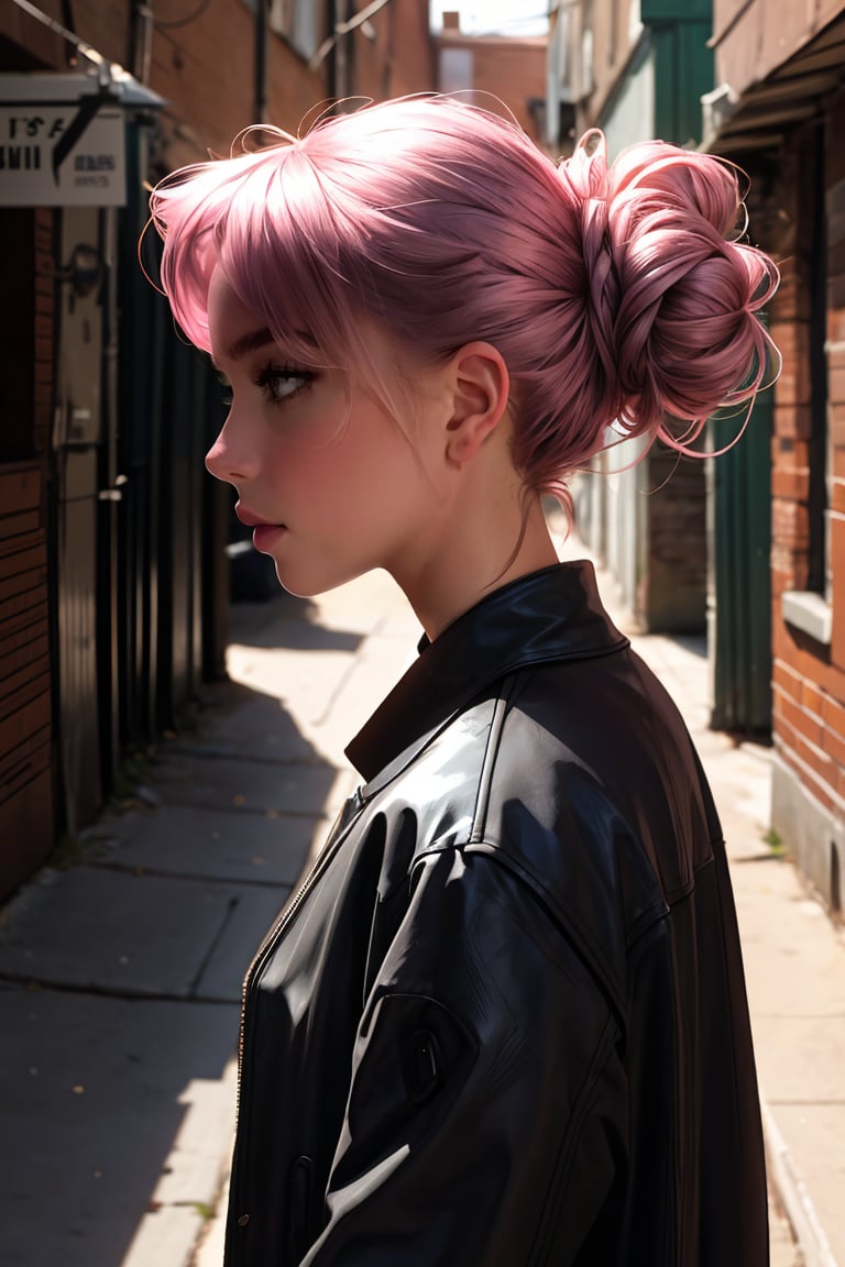 

 A 18-year-old Russian girl Sophie stands in an alleyway getting fucked by  a male friend, looking directly at the viewer with her beautiful, detailed eyes. Her textured skin glows under ambient light, with realistic shadows accentuating her features. Pink hair flows down her back, tied up in a side bun. shes on alley with her male friend, he is fucking her, standing sex, 1man, 1girl, her bestfriend name is Tony, he is fucking her hardcore, stand doggystyle sex, side view 
