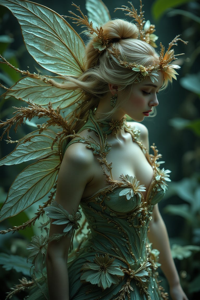 ethereal fantasy concept art Midjourney, MJ, Midjourney style, realism, cinematic quality, macro. ai copilot conceptual creative hyperrealistic, fairies, nymphs, 