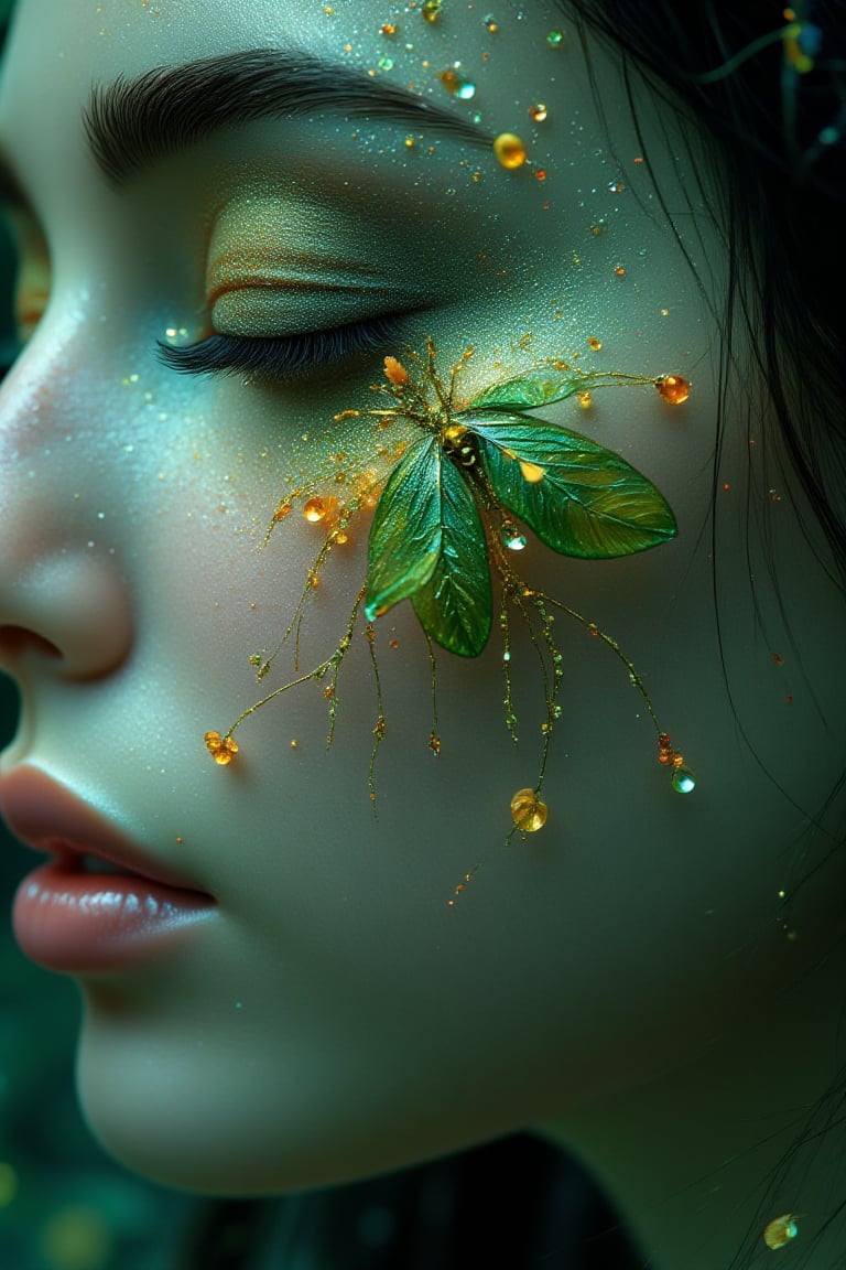 ethereal fantasy concept art Midjourney, MJ, Midjourney style, realism, cinematic quality, macro. ai copilot conceptual creative hyperrealistic, fairies, nymphs, side view