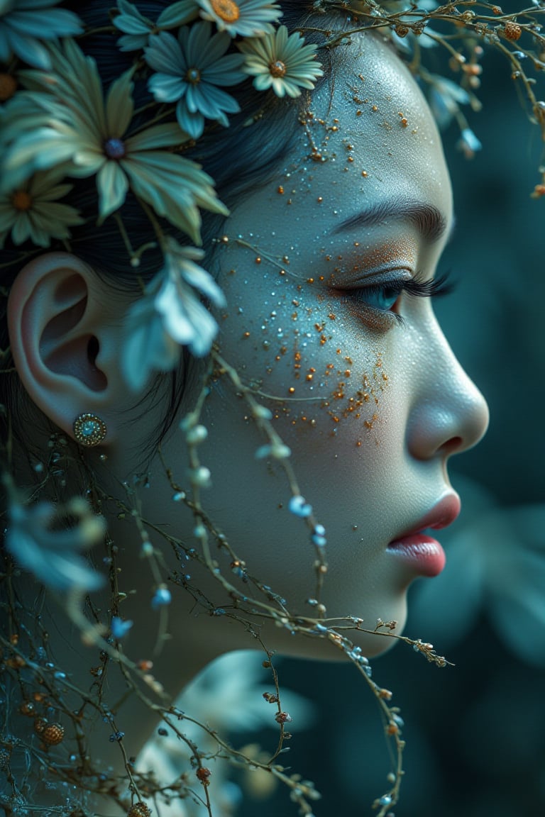 ethereal fantasy concept art Midjourney, MJ, Midjourney style, realism, cinematic quality, macro. ai copilot conceptual creative hyperrealistic, fairies, nymphs, 