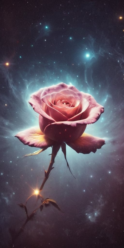 cosmic rose in space