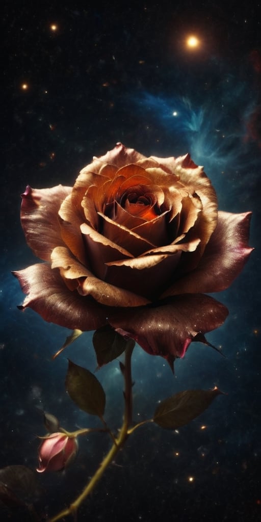 cosmic rose in space