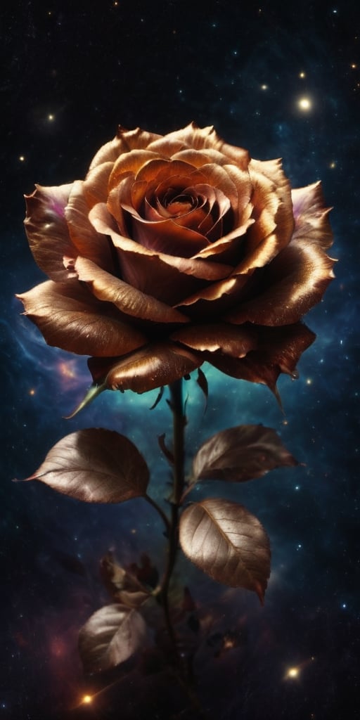 cosmic rose in space