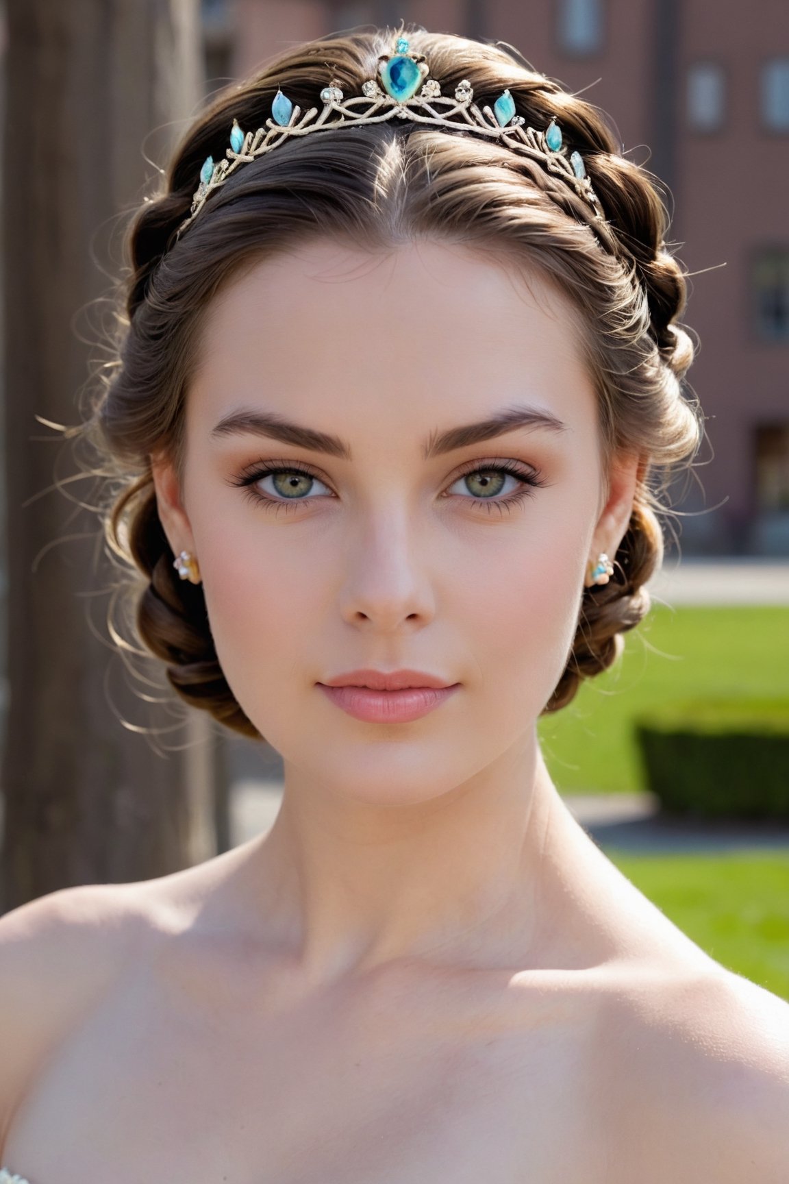 headshot,Nudity,Naked,Nude,No Clothes,Dark brown hair,face similar to Grace Kelly,Russian,pale skin,Crown braid Hairstyle,Colorful eyeshadow makeup,21 year old,Boyish_normal_breasts,headshot,Sunny Day Spring,Posing for a photo



