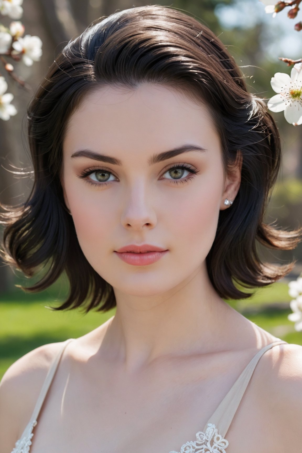 headshot,Nudity,Naked,Nude,No Clothes,Natural black hair,face similar to Grace Kelly,Russian,pale skin,Layers Hairstyle,Dramatic makeup,21 year old,Boyish_normal_breasts,headshot,Sunny Day Spring,Posing for a photo
