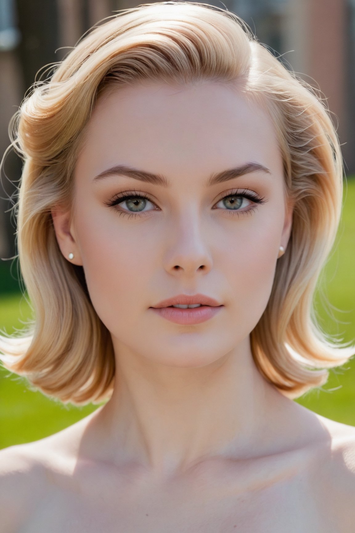 headshot,Nudity,Naked,Nude,No Clothes,Honey blonde hair,face similar to Grace Kelly,Russian,pale skin,Easy hairstyle,Cut crease makeup,21 year old,Boyish_normal_breasts,headshot,Sunny Day Spring,Posing for a photo



