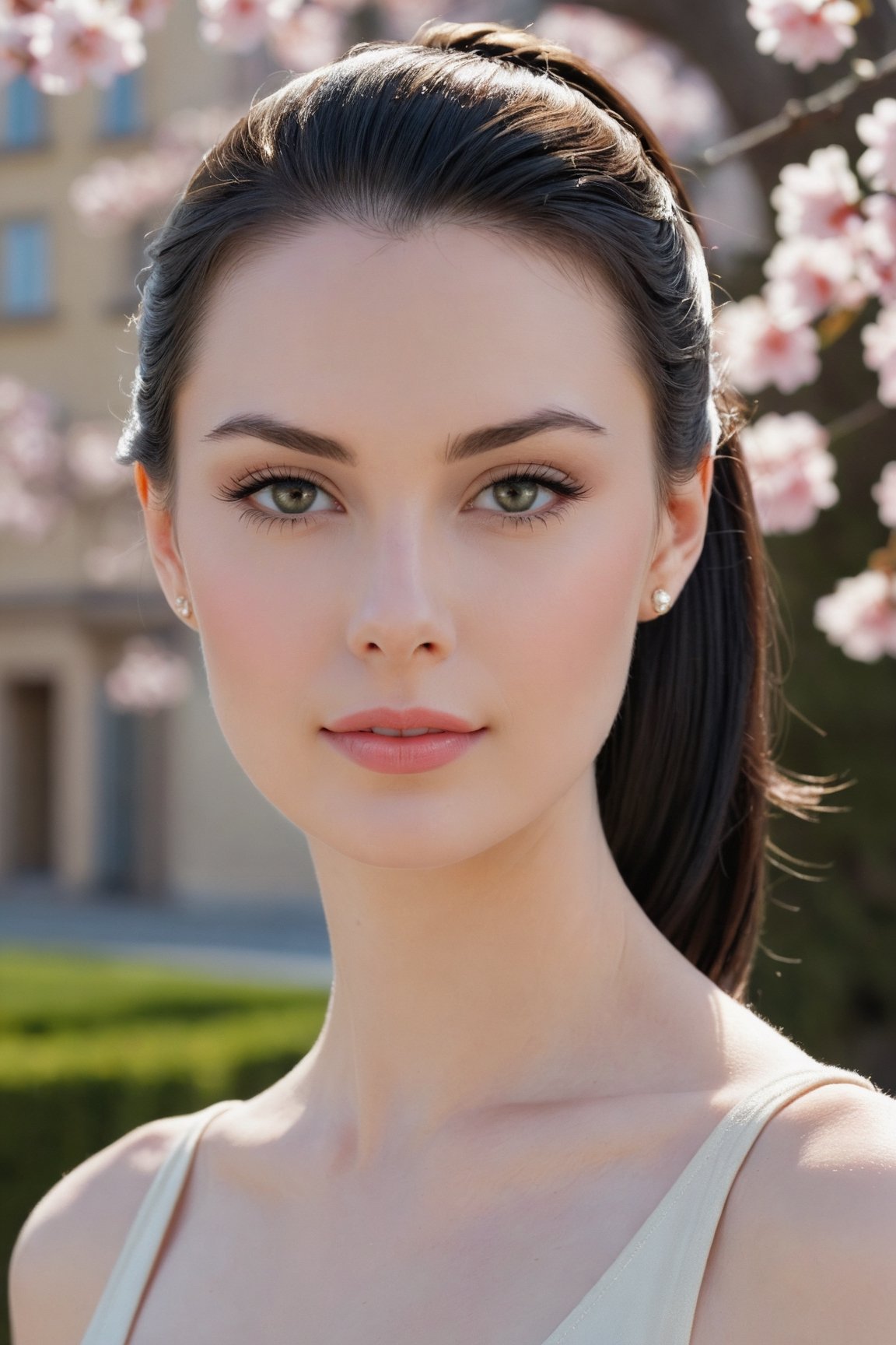 headshot,Nudity,Naked,Nude,No Clothes,Jet black hair,face similar to Grace Kelly,Russian,pale skin,Classic ponytail Hairstyle,Shimmer eyeshadow makeup,21 year old,Boyish_normal_breasts,headshot,Sunny Day Spring,Posing for a photo





