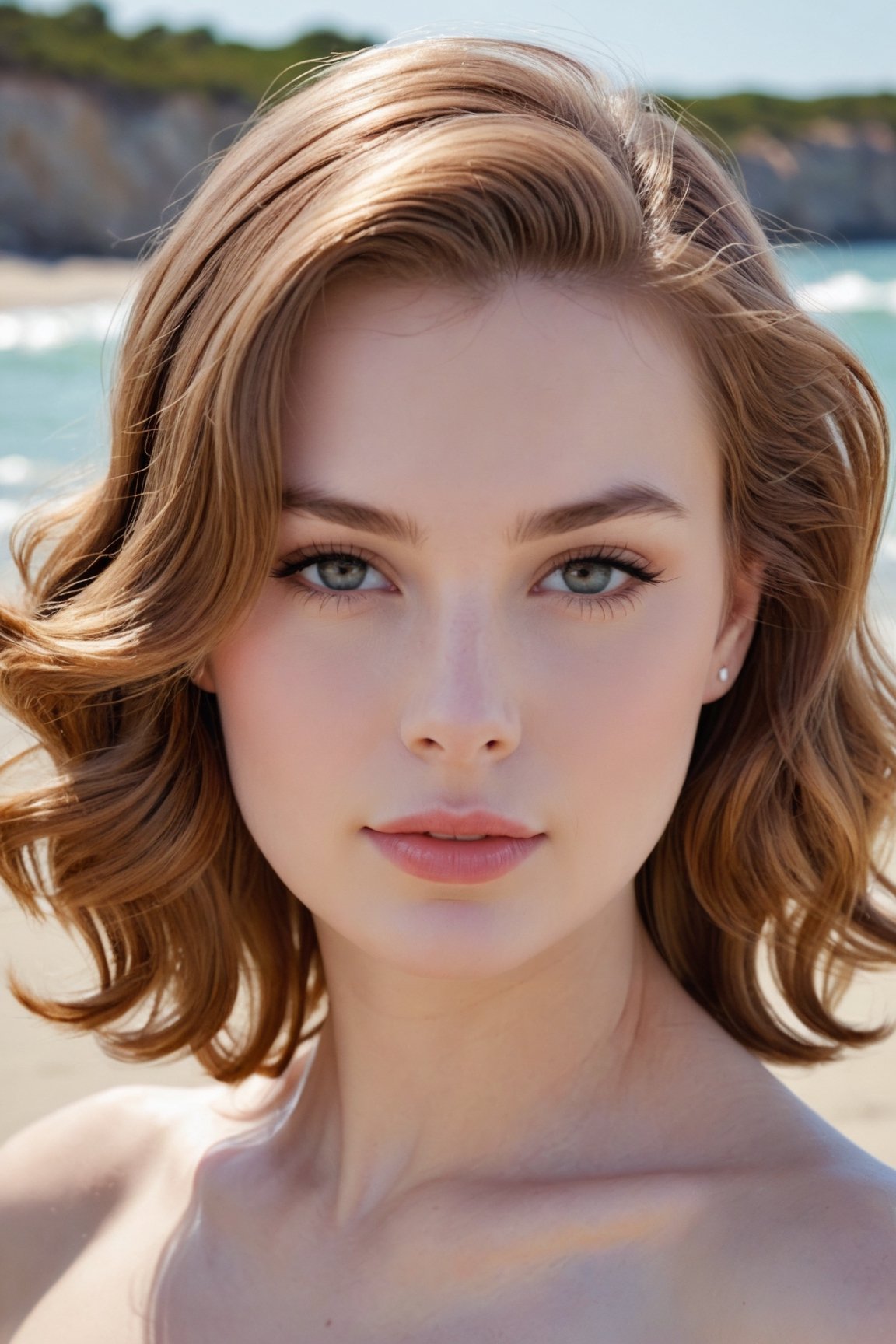 headshot,Nudity,Naked,Nude,No Clothes,Chestnut hair,face similar to Grace Kelly,Russian,pale skin,Beach Waves Hairstyle,Ombre lips makeup,21 year old,Boyish_normal_breasts,headshot,Sunny Day Spring,Posing for a photo
