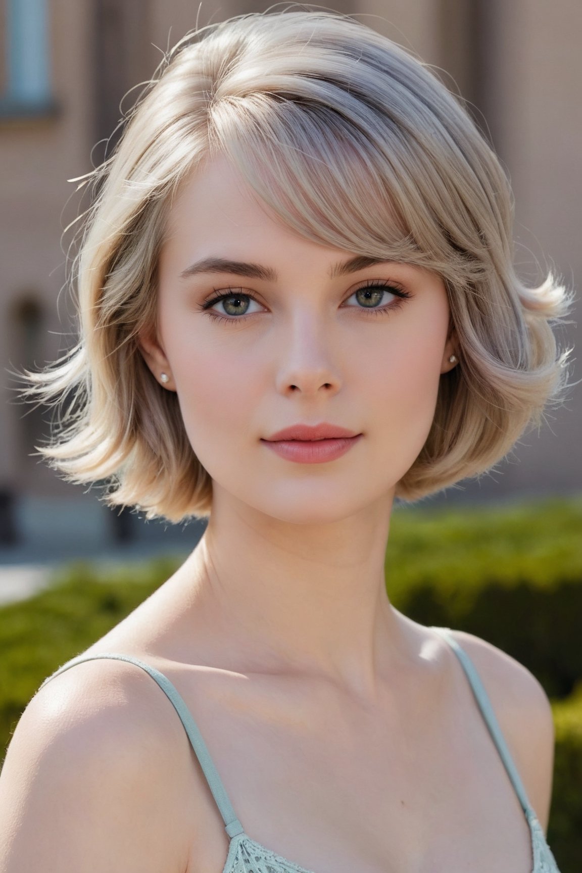 headshot,Nudity,Naked,Nude,No Clothes,Gray hair,face similar to Grace Kelly,Russian,pale skin,Choppy bangs Hairstyle,Radiant skin makeup,21 year old,Boyish_normal_breasts,headshot,Sunny Day Spring,Posing for a photo


