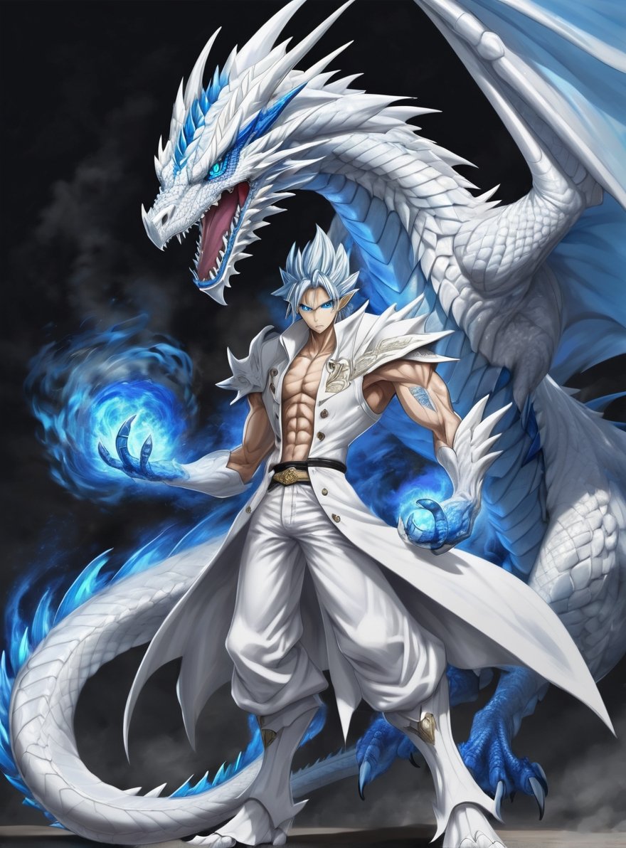 Blue eyes White Dragon Full body, Charector Desige