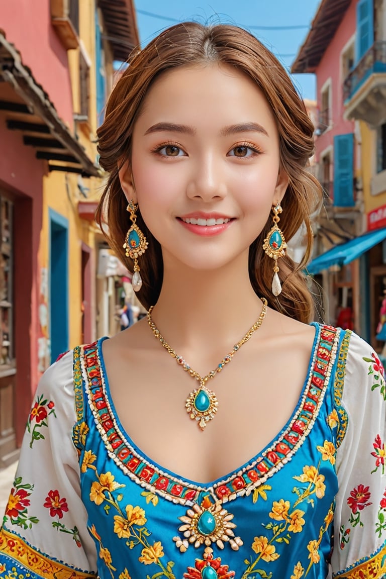 (1 22yo beauy girl), best quality, 8k, masterpiece, focus, perfect body beauty, highly detailed face and skin texture, delicate eyes, double eyelids, whitened skin,  Young beauty spirit, (bright smile), 
((The hair style and color is random, the necklace is random, the earrings are random, clothes style and color and pattern is random,  and the shoes are random, pose is random)). ((The background is randomly selected from famous tourist attractions in Turkiye)), The overall atmosphere is bright and colorful.
Ultra-clear, ultra-detailed, ultra-realistic, (((full body shot))), ,photo_b00ster