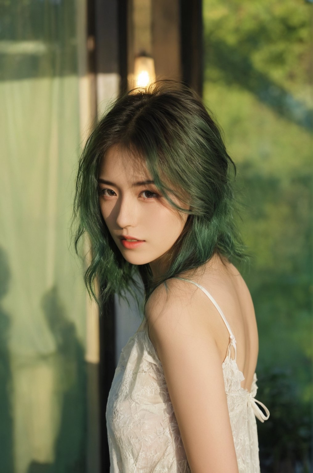  ultra wide field, ultra dynamic lighting amazing shadows, Deep photo,depth of field,shadows,
hubggirl, messy hair,dark,dark photo,grainy,dimly lit,green hair,white backless_dress, ,hubgwomen