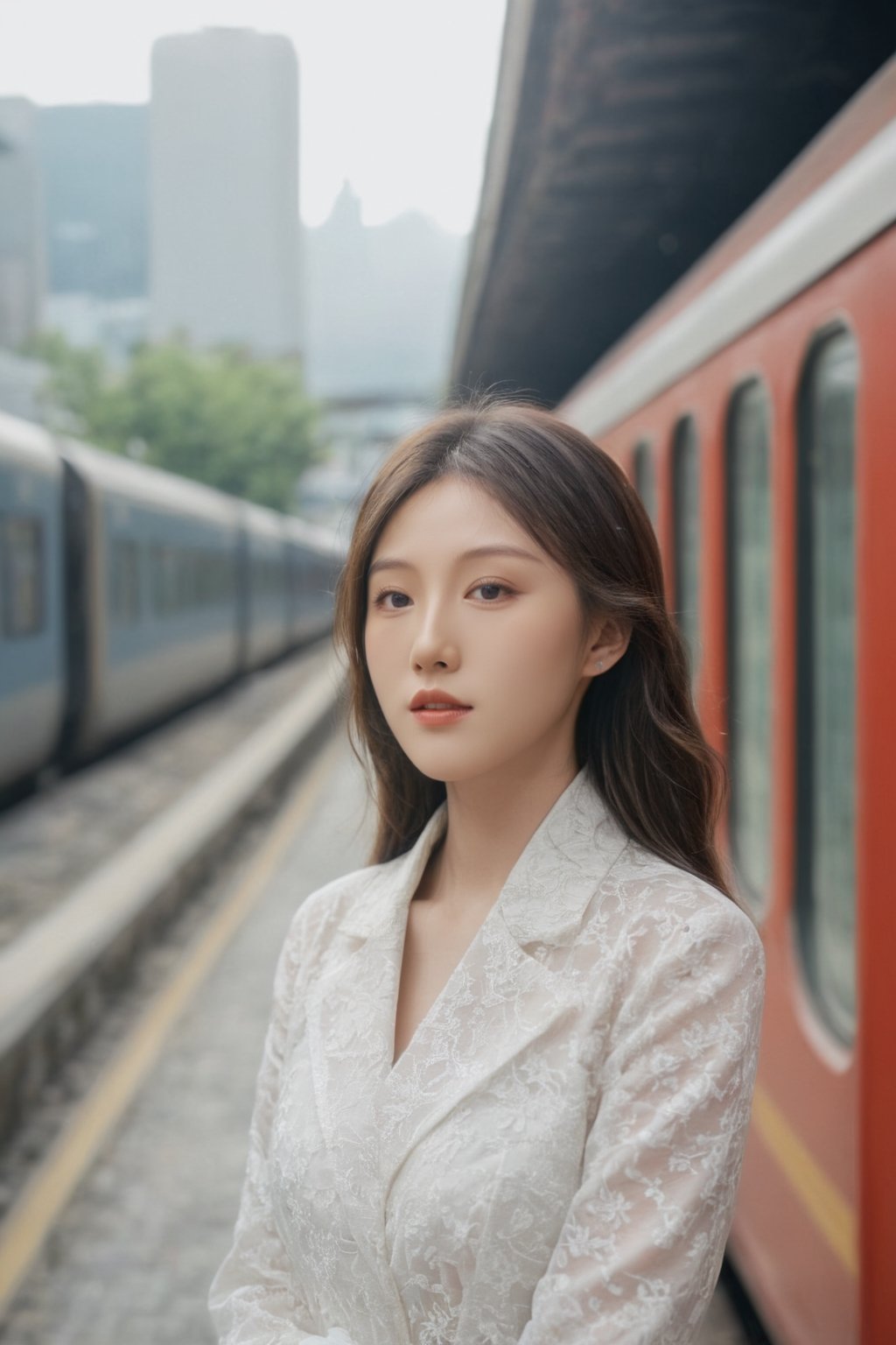 (ultra realistic,best quality),photorealistic,Extremely Realistic, in depth, cinematic light,hubggirl,

 Cinematic Photo of a beautiful korean fashion model bokeh train,

intricate background, realism,realistic,raw,analog,portrait,photorealistic,