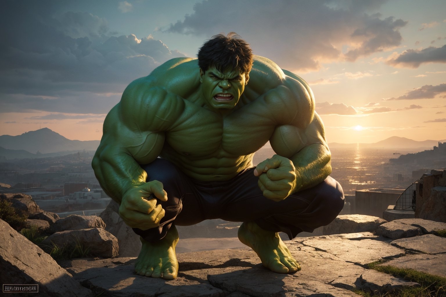 (best quality, 4k, 8k, highres, masterpiece:1.2), ultra-detailed, (realistic, photorealistic, photo-realistic:1.37), (A breathtaking 8K photorealistic concept art masterpiece, (hulk adorned in a stunning white and gold armor-style suit, unmasked, with a white cape billowing gracefully:1.3), Set against the backdrop of a highly detailed night cityscape, captured with perfect composition and sharp focus, (A cinematic vision of artistry:1.3), Bathed in soft, natural volumetric lighting, the chiaroscuro effect enhancing the intricate details of the suit, (A true award-winning photograph:1.3), Created in the style reminiscent of the great masters Raphael, Caravaggio, and modern visionaries like Greg Rutkowski, Beeple, Beksinski, and Giger, (A piece trending on ArtStation for its artistic brilliance:1.3), This oil on canvas marvel is a testament to artistic excellence, showcasing hulk as you've never seen him before, (An artistic achievement beyond compare:1.3), full_body, full_body