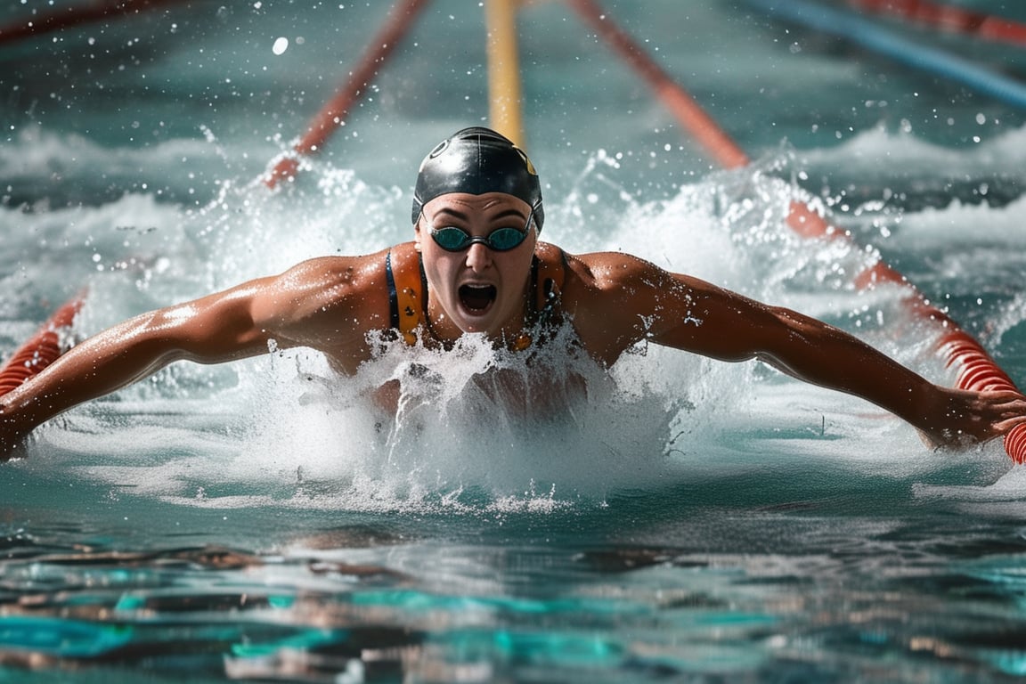 Photography of a swimmer Olympic athletes at the Paris Olympic 2024