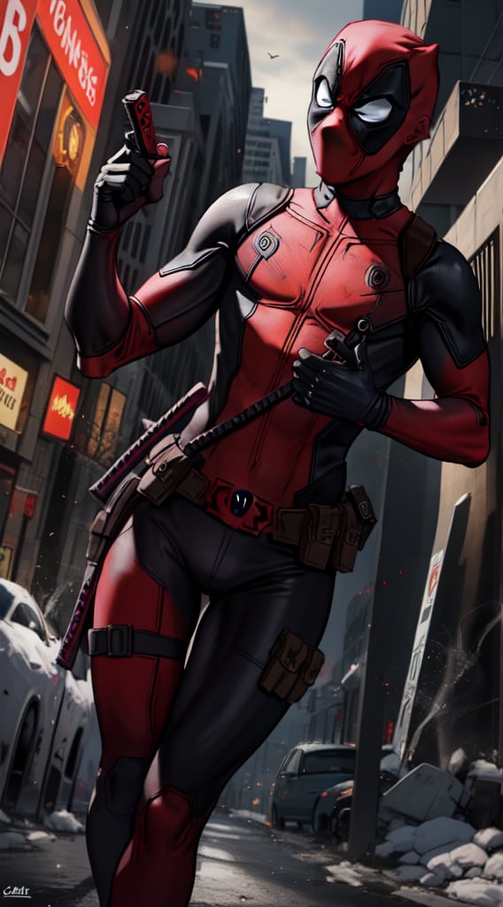 Deadpool goes rampage, shell casings, body drop