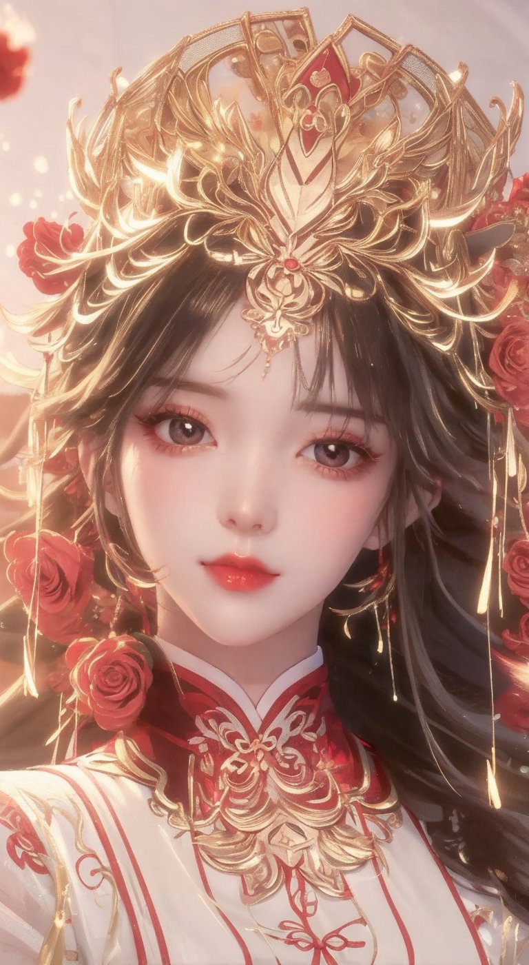 girl with flowers in her hand, visual of a cute girl, beautiful portrait, guweiz, kawaii realistic portrait, beautiful girl, cute girl portrait, beautiful roses girl, detailed portrait of girl, cute girl portraits, with flowers, portrait of cute girl, cute girl, sakimichan,traditional chinese girl,Chinese fairy 