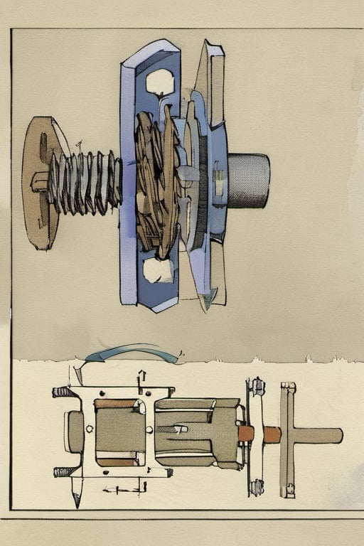Illustration of a gearbox by David Macaulay 