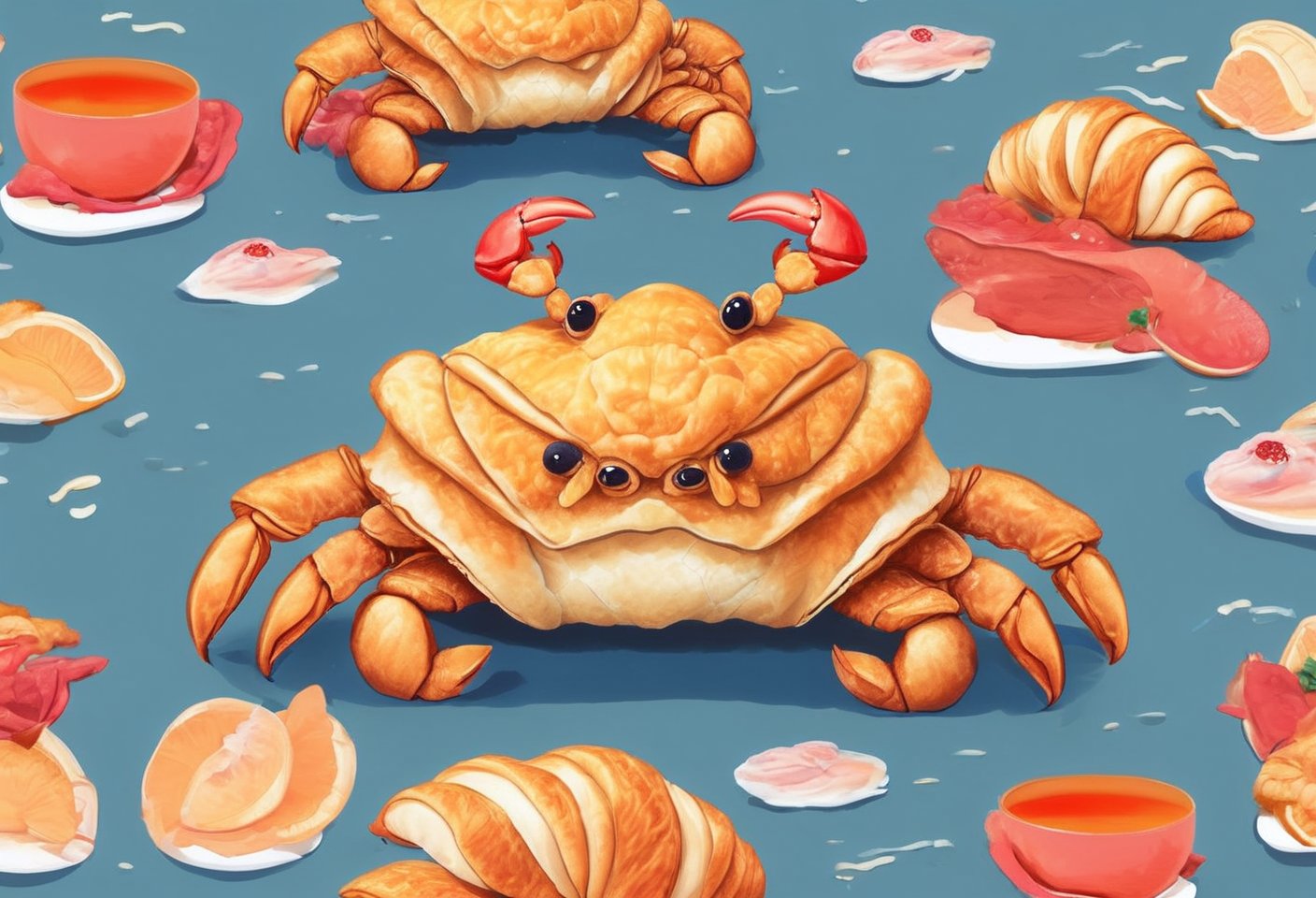 A croissant crab 