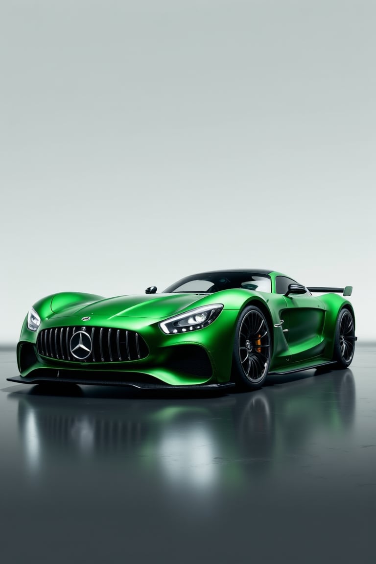 mercedes AMG ONE, green car 8K wallpaper, simple background, masterpiece, (photorealistic): 1.2), random angle, side angle, full body,