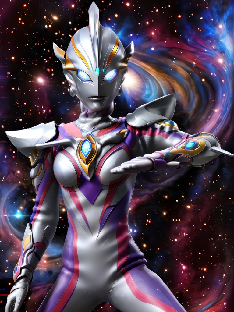 colorful,female Ultraman,Essence of the Cosmos,Defender of Justice,Radiant Form,Stellar Eyes,Silver Halo,Cosmic Armor,Cosmic Manipulation,Interstellar Travel,Telepathy,Compassionate Warrior,Unwavering Justice,Cosmic Odyssey,Battles and Triumphs.,(no hair:1),ultraman