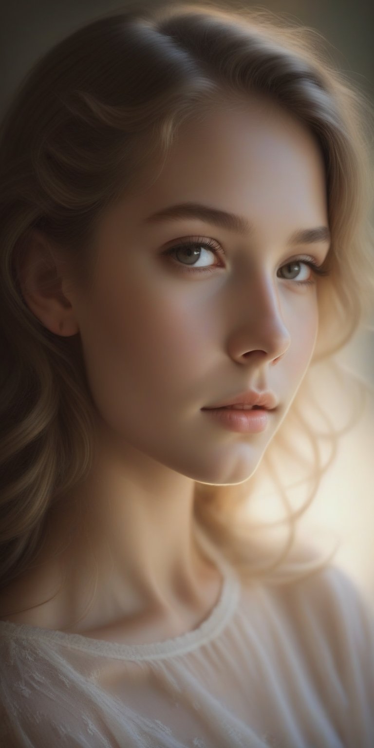 Beautifully lit portrait of a lovely teenage girl captured in an artistic manner by David Hamilton. The photograph highlights her cute, sexy and graceful nature with soft lighting, delicate coloring and elegant composition to create a truly beautiful piece of art that captures the innocence of youth