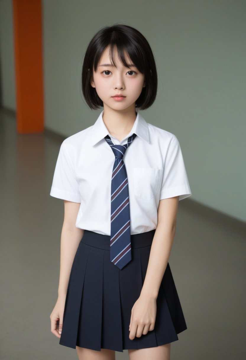 score_9, score_8_up, score_7_up, score_6_up, BREAK , source_real, raw, photo, amateur, 
1girl, short hair, skirt, shirt, black hair, school uniform, multiple boys, necktie, lips, ground vehicle, realistic