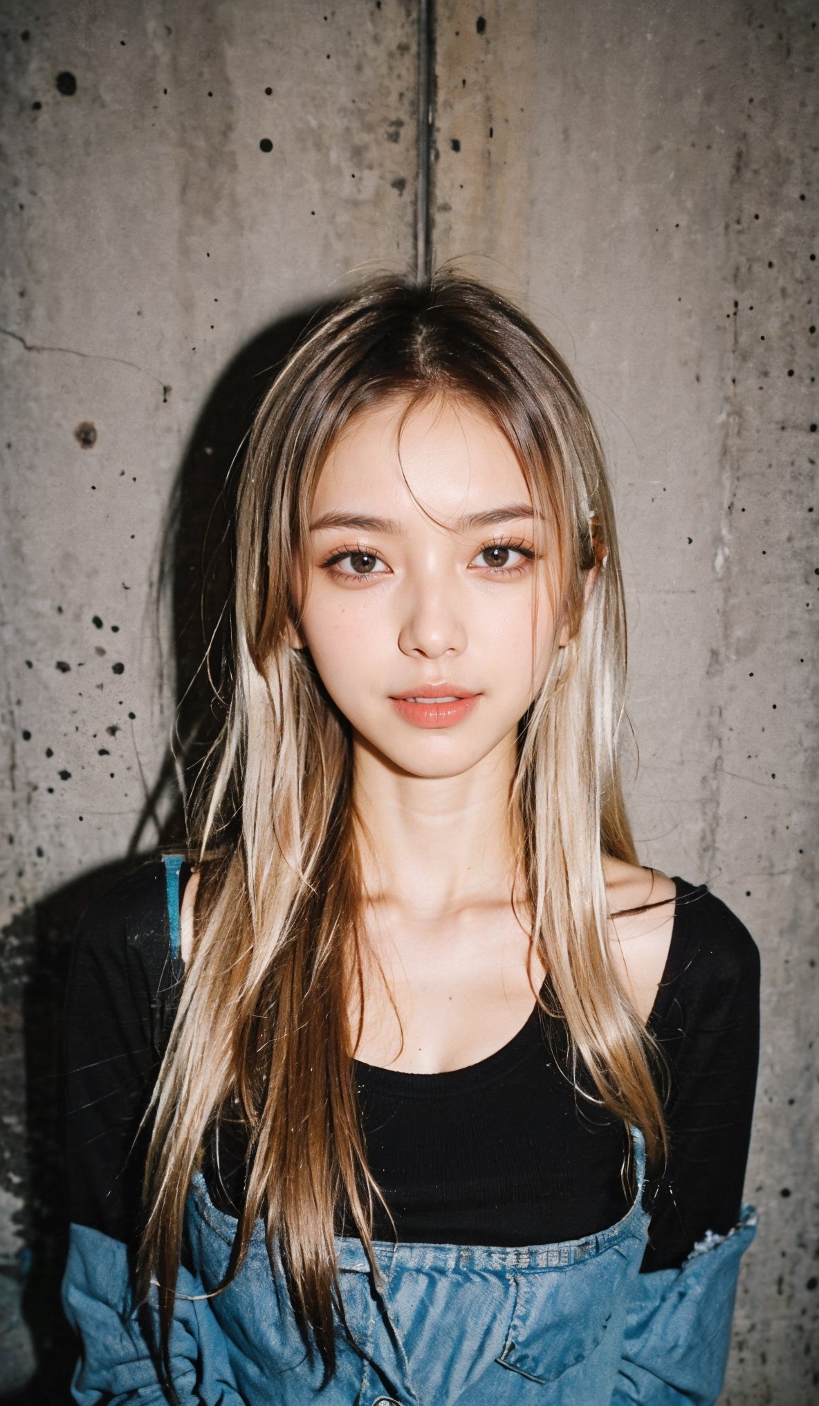 ((Highest quality)),
((masterpiece)),
(Whole body: 1.9),
beautiful,
Korean, female,
25 years old,
White skin, dark blonde hair with silver streaks, messy hair, very long curly hair, perky natural breasts, sagging natural breasts,
Narrow, pointed jaw, narrow oval face,