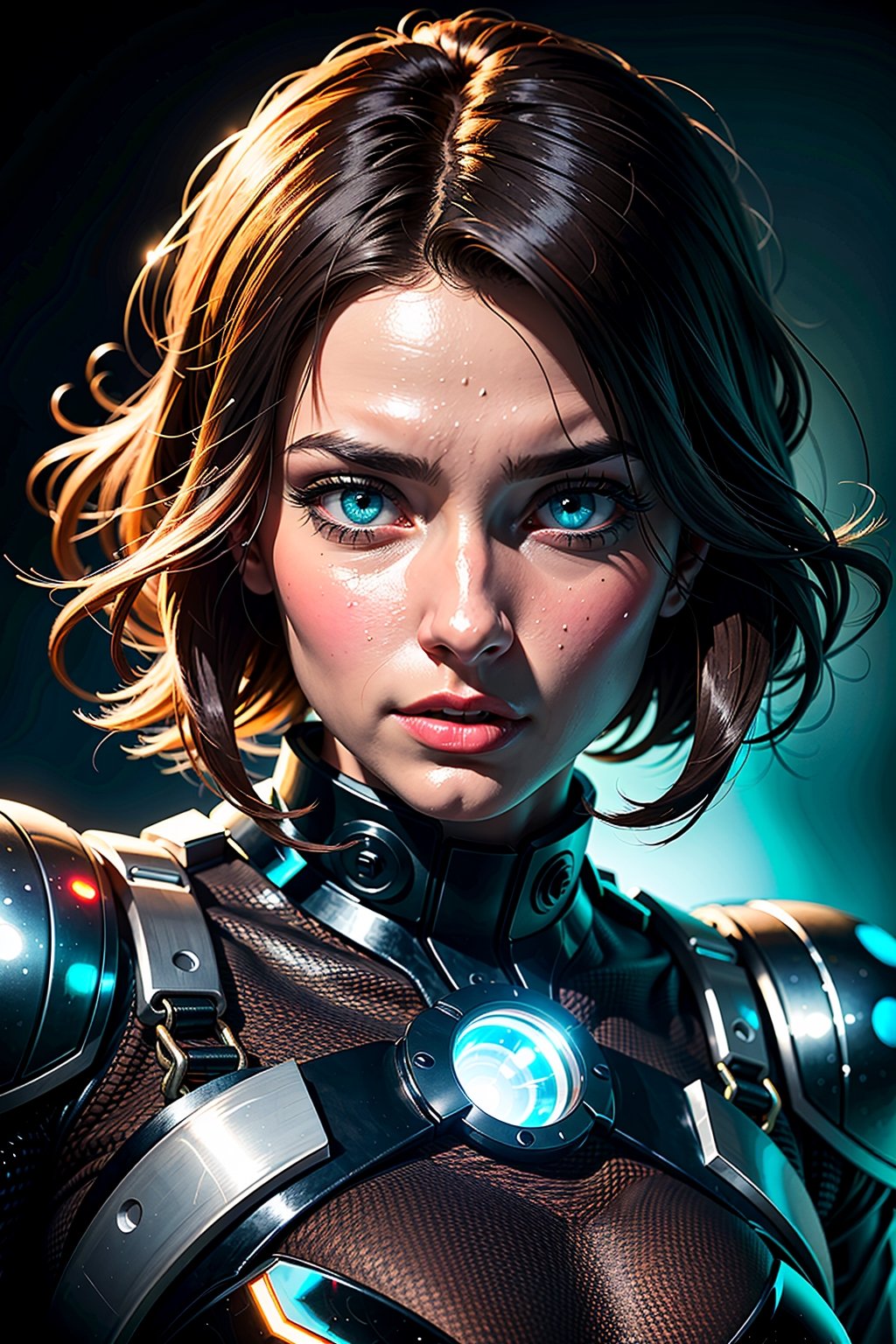 sci fi character art, cool artwork, futuristic style, in the style of 32k uhd, atey ghailan, geoff johns, dark yellow and gray, (futuristic dress, glowing dress), (detailed face, upper body:1.2), (detailed eyes, glowing eyes:1.2), shiny skin, realistic hair 

panasonic lumix s pro 50mm f/1.4, techpunk, knightcore, futuristic, (detailed background), detailed landscape, 

masterpiece, best quality, realistic, side light, volumetric light, rich colors, dramatic lighting, (full dual colour lighting:1.2), (hard dual colour lighting:1.4), fine detail, absurdres, extremely detailed, depth of field, ((realistic lighting)) ultra highres, (masterpiece:1.2), (ultra detailed), (best quality), intricate, comprehensive cinematic, magical photography, (gradients), colorful, 